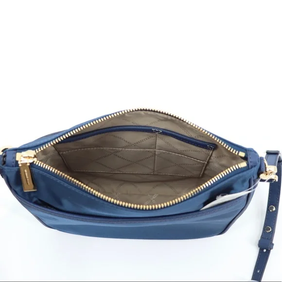 Michael Kors Jet Set Charm North South Nylon Crossbody Bag Denim